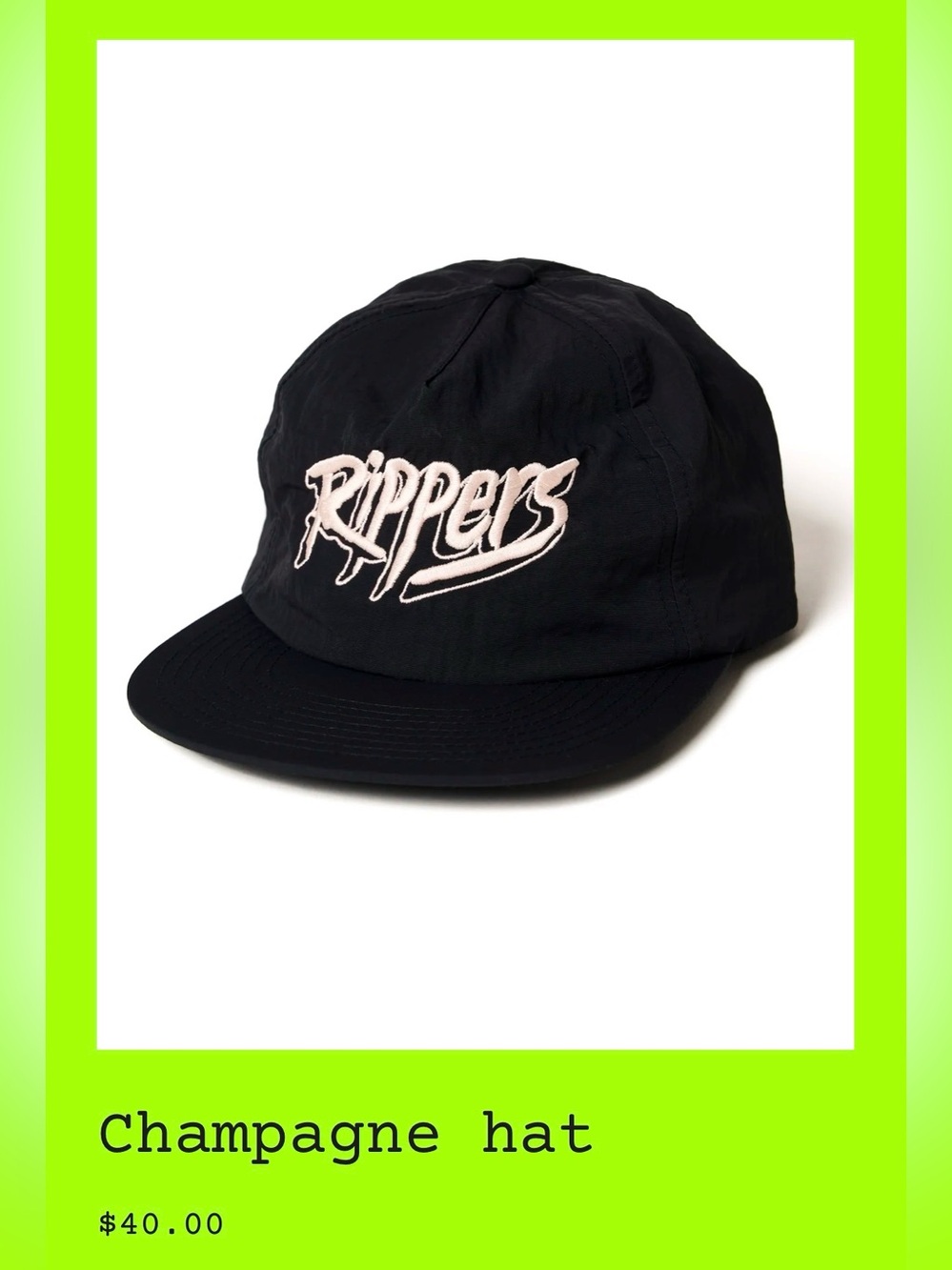 Rippers Black Corduroy Snapback Hat | Bongiorno | Skater Style